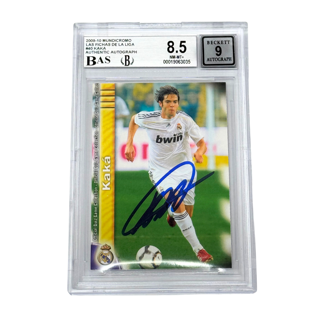 Kaka Signed 2009-10 Mundicromo Las Fichas De La Liga #40 – BGS 8.5 AUTO 9