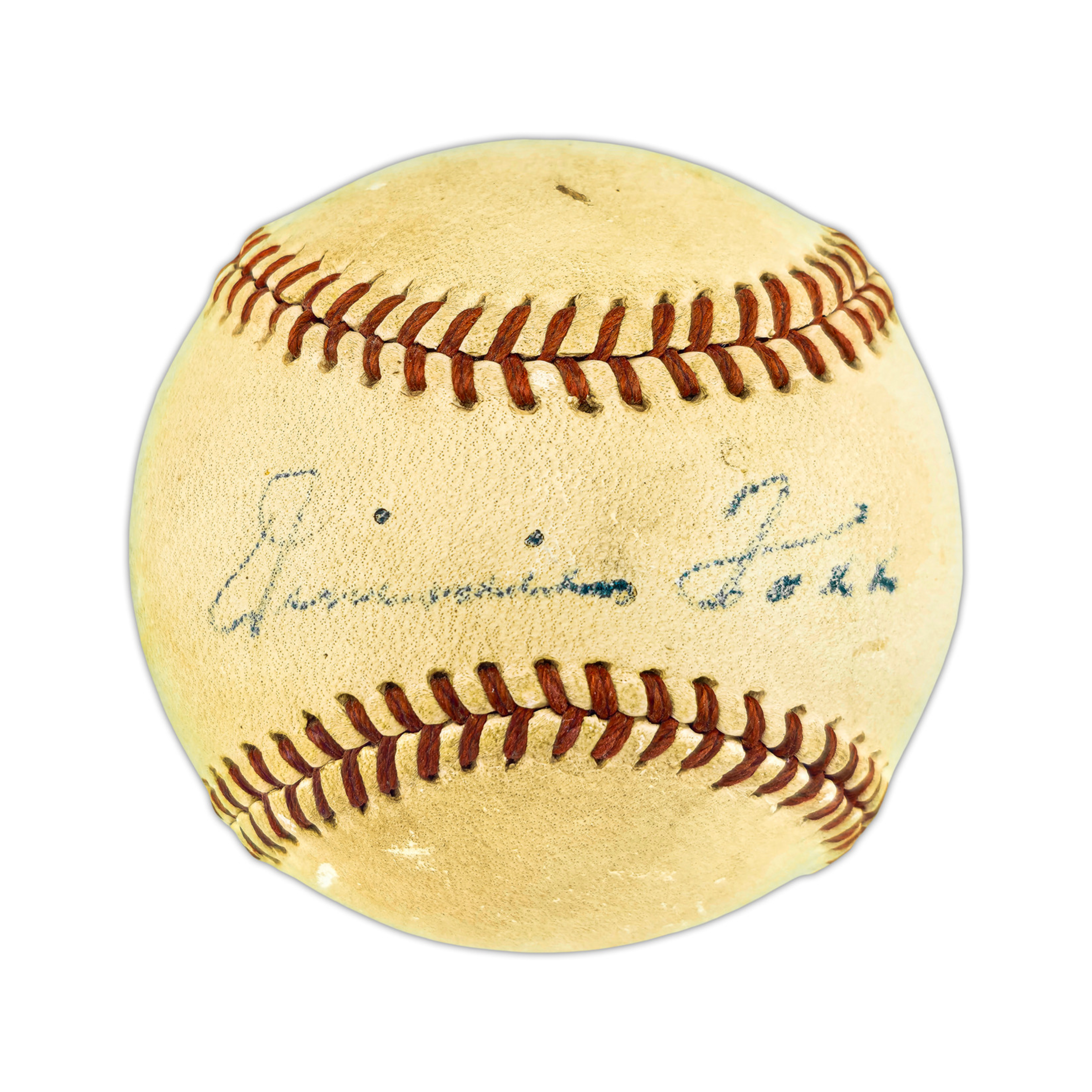 Jimmie Foxx Autographed Official AL Baseball Philadelphia A's (Single Signed) PSA/DNA & Beckett BAS
