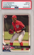 Graded 2018 Bowman Paper Prospects Juan Soto #BP52 Rookie RC Baseball Card PSA 10 Gem Mint