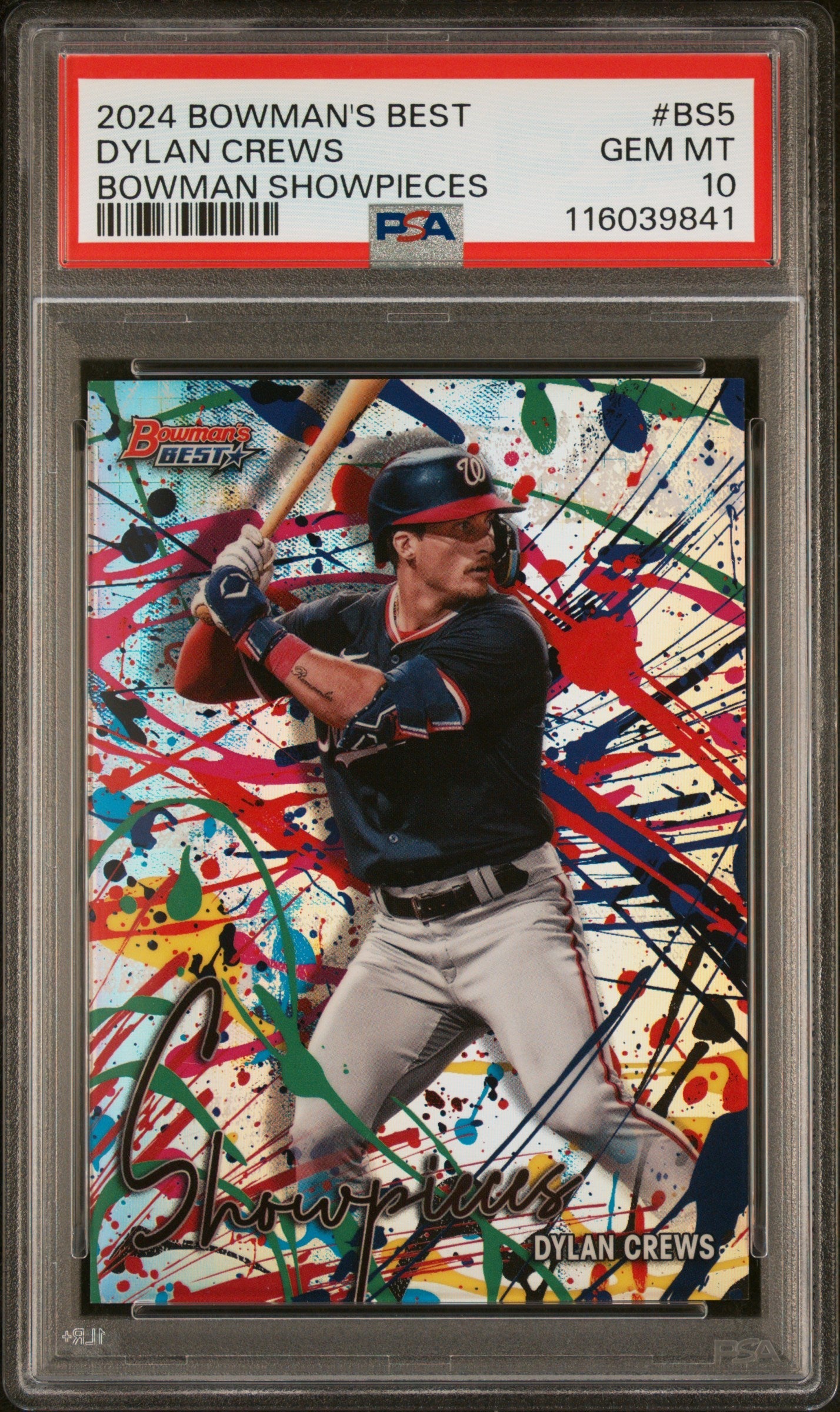 Graded 2024 Topps Bowmans Best Dylan Crews #BS5 Bowman Showpieces Rookie RC Baseball Card PSA 10 Gem Mint