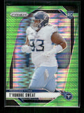 T'Vondre Sweat - 2024 Panini Prizm - Neon Green Pulsar - Rookie