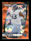 T'Vondre Sweat - 2024 Panini Prizm - Orange Ice - Rookie