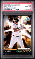 Graded 2024 Topps Bowman Draft Nick Kurtz #PP2 Plasma Power Rookie RC Baseball Card PSA 10 Gem Mint