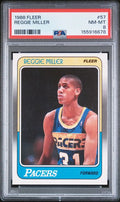 Graded 1988 Fleer Reggie Miller #57 Rookie RC Basketball Card PSA 8 NM-MT