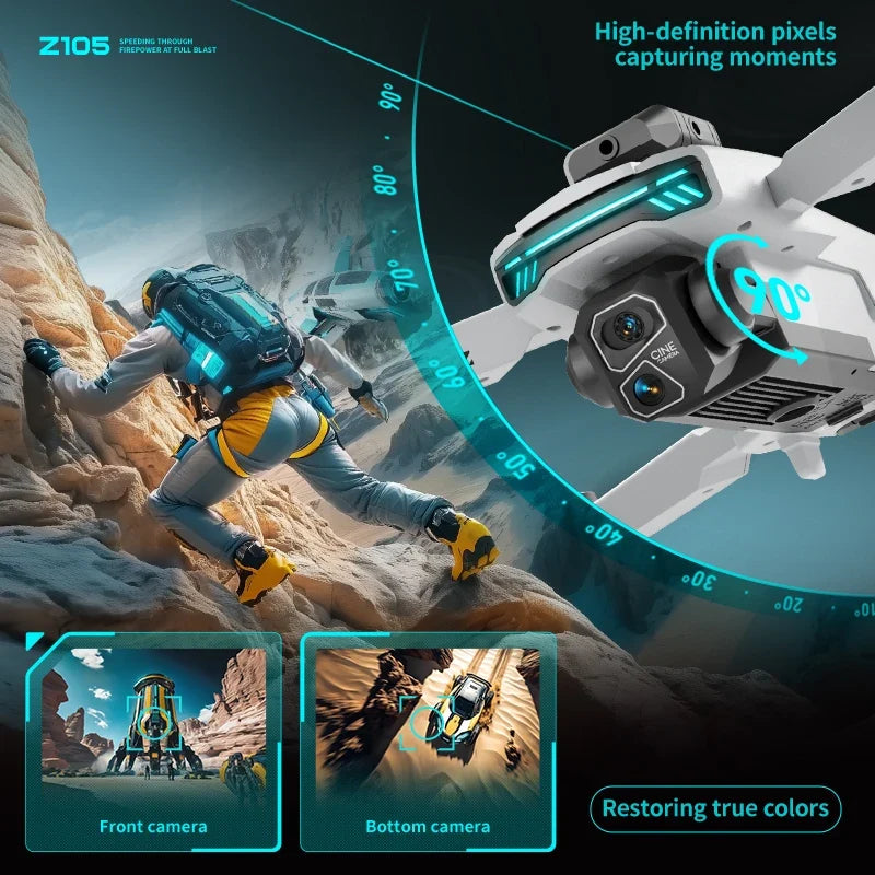 Lenovo Z105 GPS Foldable Drone 8K Dual Camera Brushless Optical Flow 4.3" Screen RC 15Mins Flight FPV Quadcopter Drone