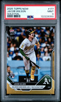 Graded 2025 Topps Now Jacob Wilson #177 Gold Foil /50 Rookie RC Baseball Card PSA 9 Mint