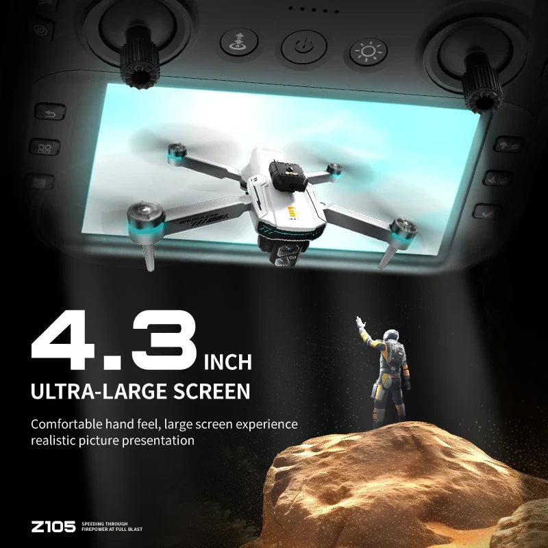 Lenovo Z105 GPS Foldable Drone 8K Dual Camera Brushless Optical Flow 4.3" Screen RC 15Mins Flight FPV Quadcopter Drone