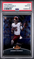 Graded 2024 Topps Finest Jayden Daniels #TF2 Teams Finest Rookie RC Football Card PSA 10 Gem Mint