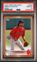 Graded 2022 Topps Pro Debut Marcelo Mayer #PD92 Gold /50 Rookie RC Baseball Card PSA 10 Gem Mint