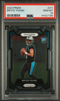 Graded 2023 Panini Prizm Bryce Young #311 Rookie RC Football Card PSA 10 Gem Mint