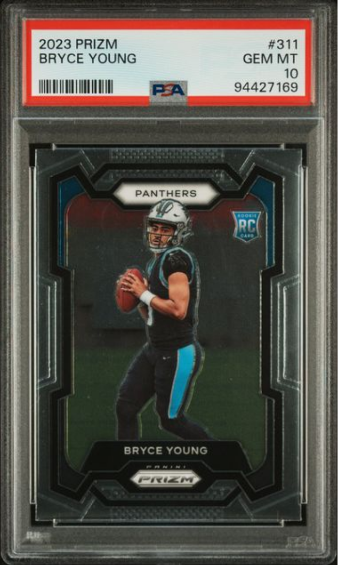 Graded 2023 Panini Prizm Bryce Young #311 Rookie RC Football Card PSA 10 Gem Mint