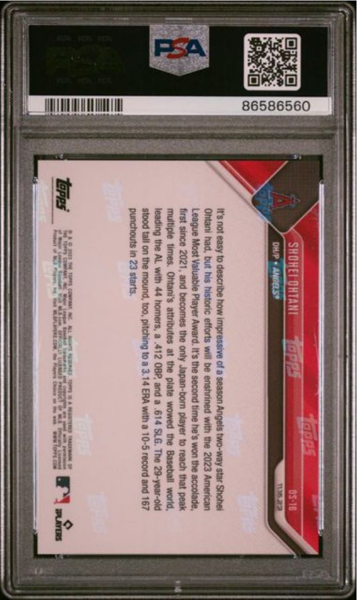 Graded 2023 Topps Now Shohei Ohtani #OS16 Offseason Baseball Card PSA 10 Gem Mint