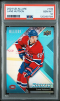 Graded 2024 Upper Deck Allure Lane Hutson #139 Rookie RC Hockey Card PSA 10 Gem Mint