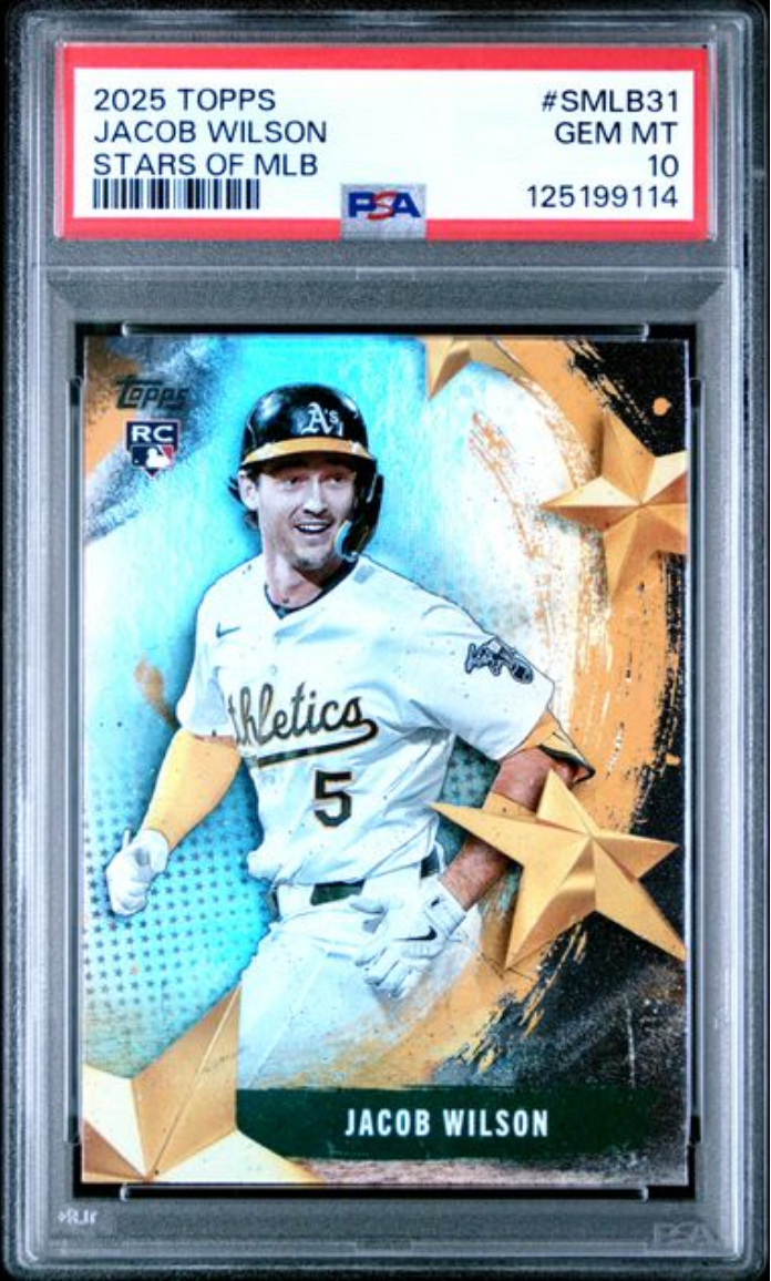 Graded 2025 Topps Jacob Wilson #SMLB31 Stars of MLB Rookie RC Baseball Card PSA 10 Gem Mint