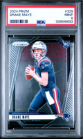 Graded 2024 Panini Prizm Drake Maye #329 Rookie RC Football Card PSA 9 Mint