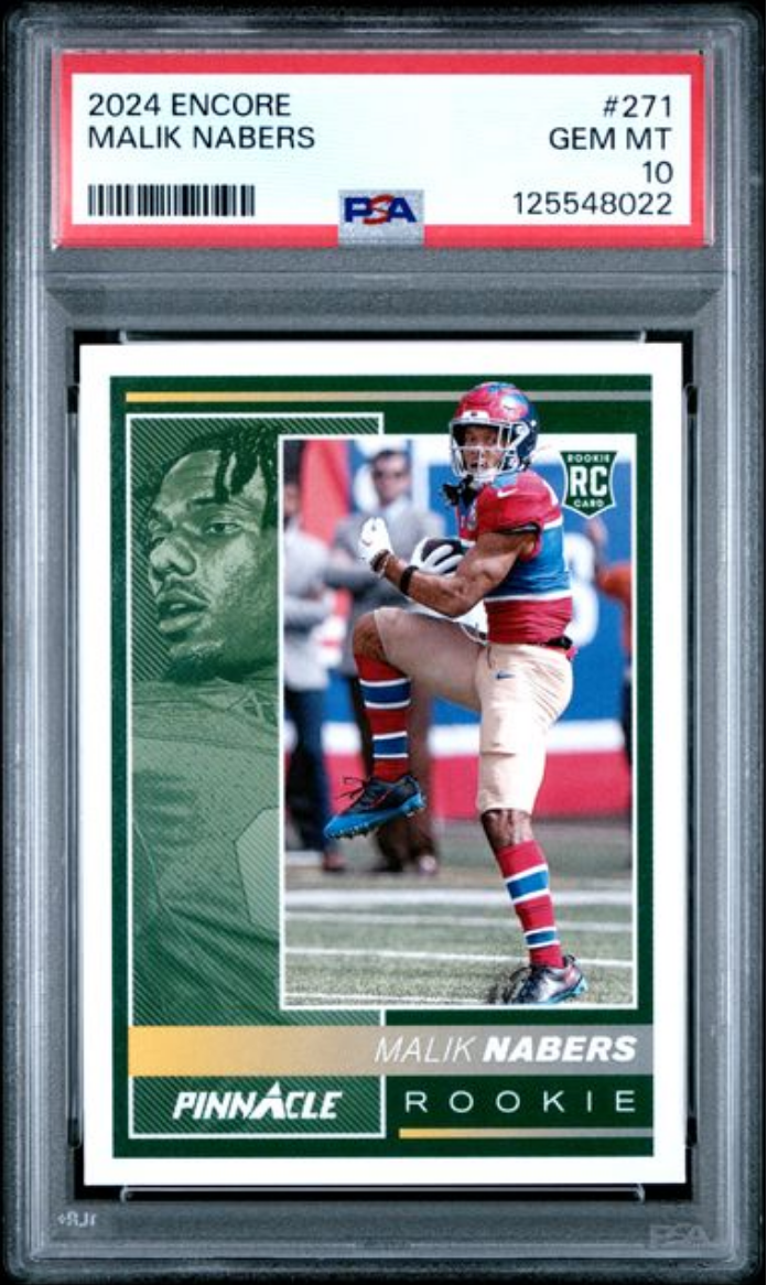 Graded 2024 Panini Encore Malik Nabers #271 Rookie RC Football Card PSA 10 Gem Mint