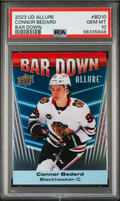 Graded 2023 Upper Deck Allure Connor Bedard #BD10 Bar Down Rookie RC Hockey Card PSA 10 Gem Mint