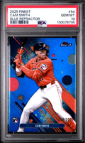 Graded 2025 Topps Finest Cam Smith #54 Blue Refractor /200 Rookie RC Baseball Card PSA 10 Gem Mint