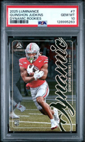 Graded 2025 Panini Luminance Quinshon Judkins #7 Dynamic Rookies Rookie RC Football Card PSA 10 Gem Mint