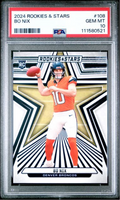 Graded 2024 Panini Rookies & Stars Bo Nix #108 Rookie RC Football Card PSA 10 Gem Mint