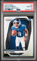 Graded 2024 Panini Prizm Malik Nabers #8 Rookie Variation Rookie RC Football Card PSA 10 Gem Mint
