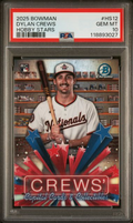 Graded 2025 Topps Bowman Dylan Crews #HS12 Hobby Stars Rookie RC Baseball Card PSA 10 Gem Mint