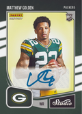 2025 Panini Instant NFL Matthew Golden #SR21 Studio Rookies Auto /99 Green Bay Packers Rookie RC Football Card