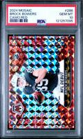 Graded 2024 Panini Mosaic Brock Bowers #286 Camo Red Rookie RC Football Card PSA 10 Gem Mint