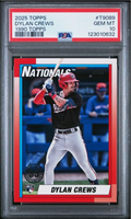 Graded 2025 Topps Dylan Crews #T9089 1990 Topps Rookie RC Baseball Card PSA 10 Gem Mint