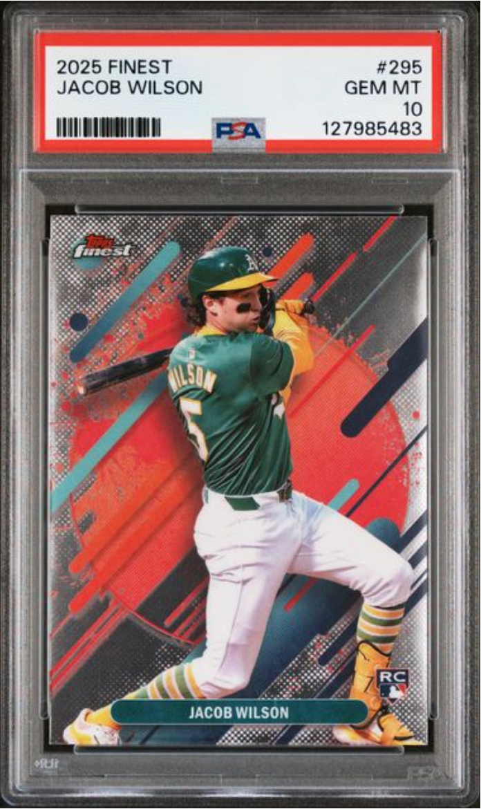 Graded 2025 Topps Finest Jacob Wilson #295 Rookie RC Baseball Card PSA 10 Gem Mint
