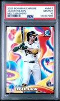 Graded 2025 Topps Bowman Chrome Jacob Wilson #MM7 Melt Mashers Rookie RC Baseball Card PSA 10 Gem Mint