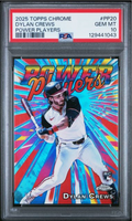 Graded 2025 Topps Chrome Dylan Crews #PP20 Power Players Rookie RC Baseball Card PSA 10 Gem Mint