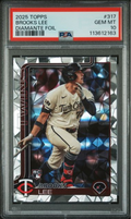 Graded 2025 Topps Brooks Lee #317 Diamante Foil Rookie RC Baseball Card PSA 10 Gem Mint