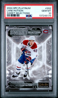 Graded 2024 O-Pee-Chee Platinum Lane Hutson #SS2 Sweet Selections Rookie RC Hockey Card PSA 10 Gem Mint