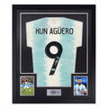 Framed Sergio Aguero Signed Argentina FC Soccer Jersey #9 with Beckett COA