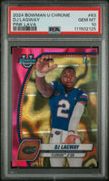 Graded 2024 Topps Bowman U Chrome DJ Lagway #63 Pink Lava Rookie RC Football Card PSA 10 Gem Mint