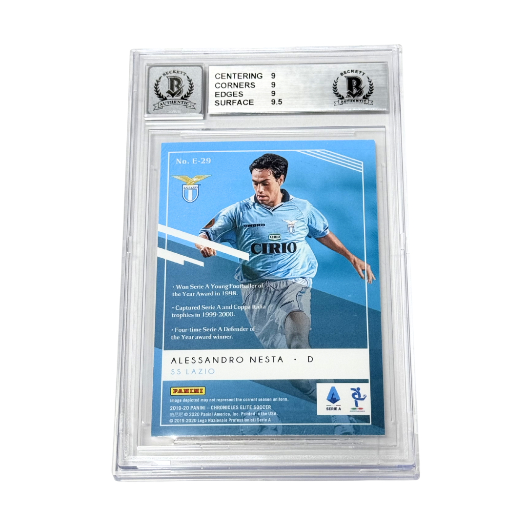 Alessandro Nesta Signed 2019-20 Panini Elite Orange Serie A – BGS 9 AUTO 10