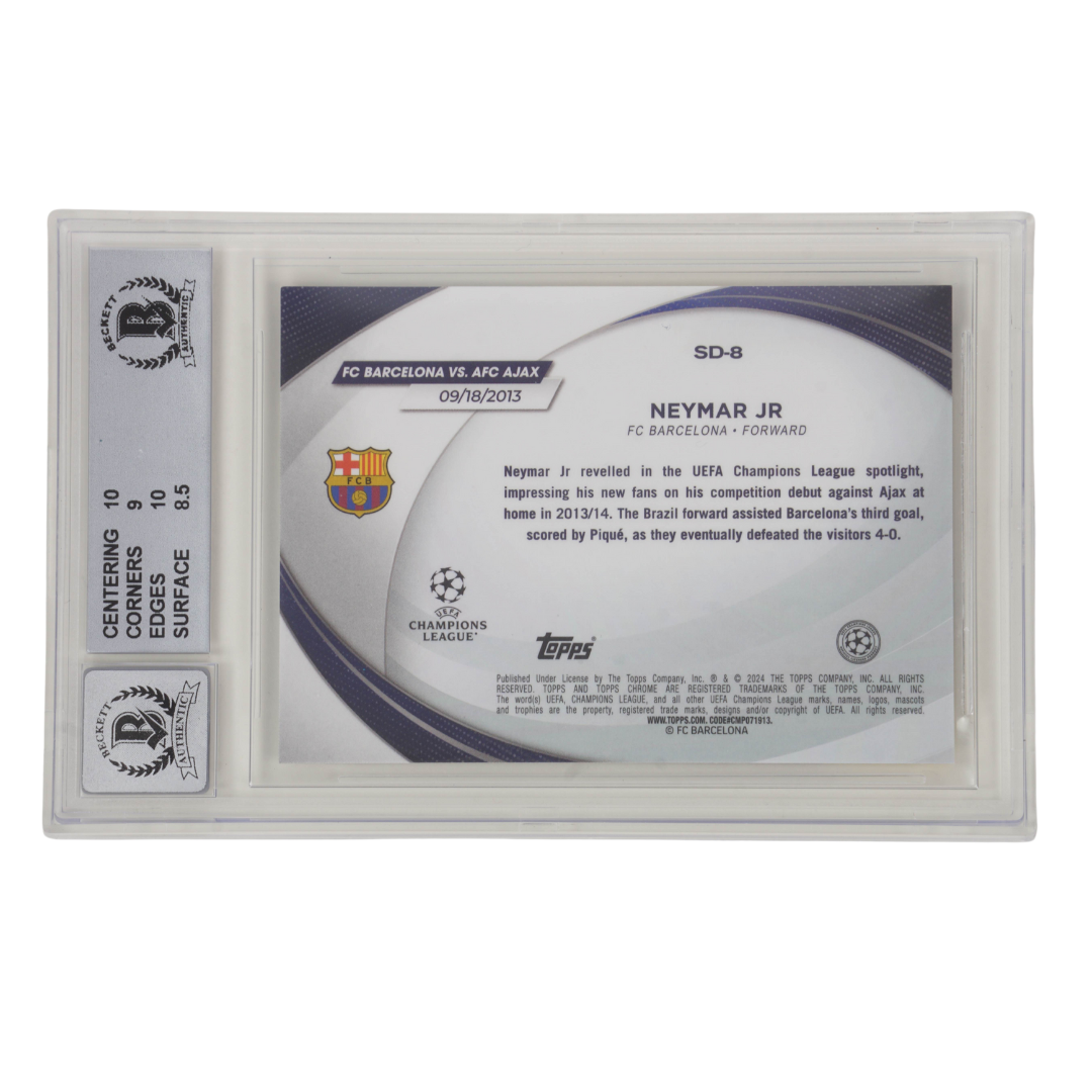 Neymar Jr Signed 2023-24 Topps Chrome UCC Starball Debuts /125 - BGS 9 Auto 10