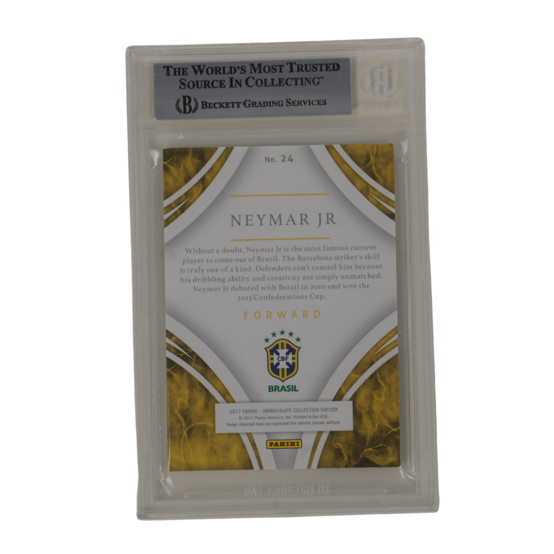 Neymar Jr Signed 2017 Panini Immaculate Collection #24 - BGS Authentic