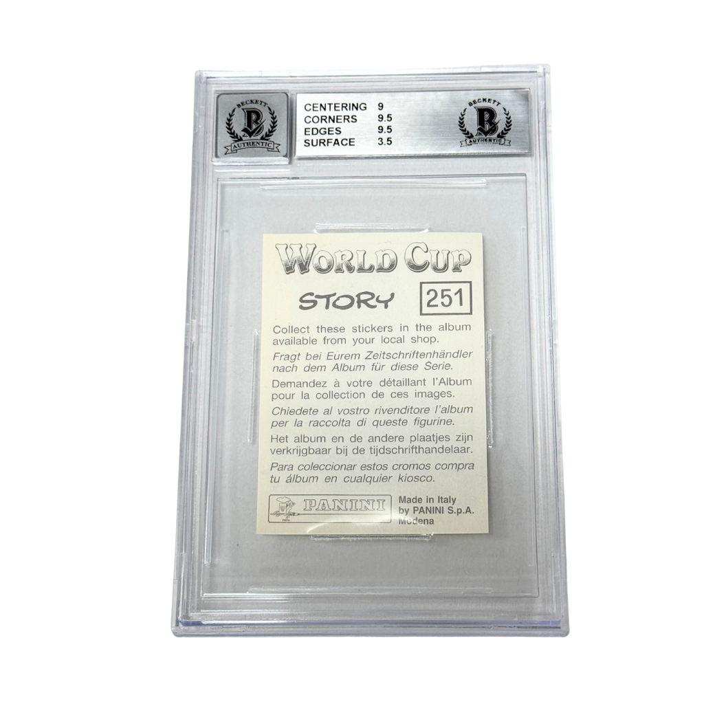 Paolo Maldini Signed 1994 Panini World Cup Story Stickers Second Ed – BGS 4.5