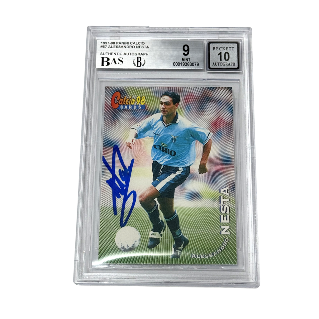 Alessandro Nesta Signed 1997-98 Panini Calcio – BGS 9 AUTO 10