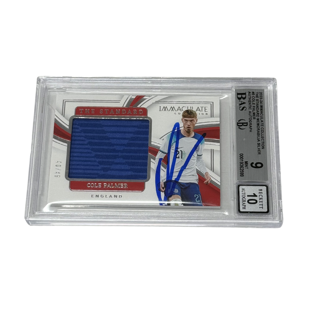 Cole Palmer Signed 2023-24 Panini Immaculate Memorabilia /49- BGS 9 AUTO 10