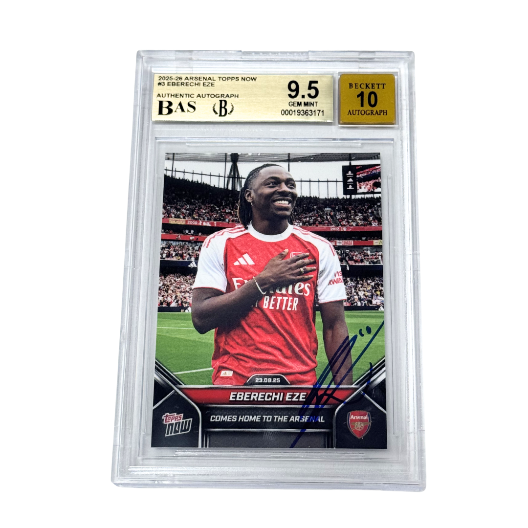 Eberechi Eze Signed 2025-26 Topps Now Arsenal Coming Home – BGS 9.5 AUTO 10