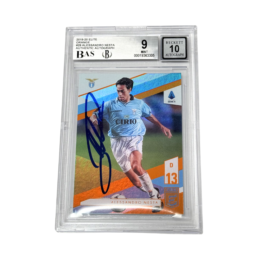 Alessandro Nesta Signed 2019-20 Panini Elite Orange Serie A – BGS 9 AUTO 10