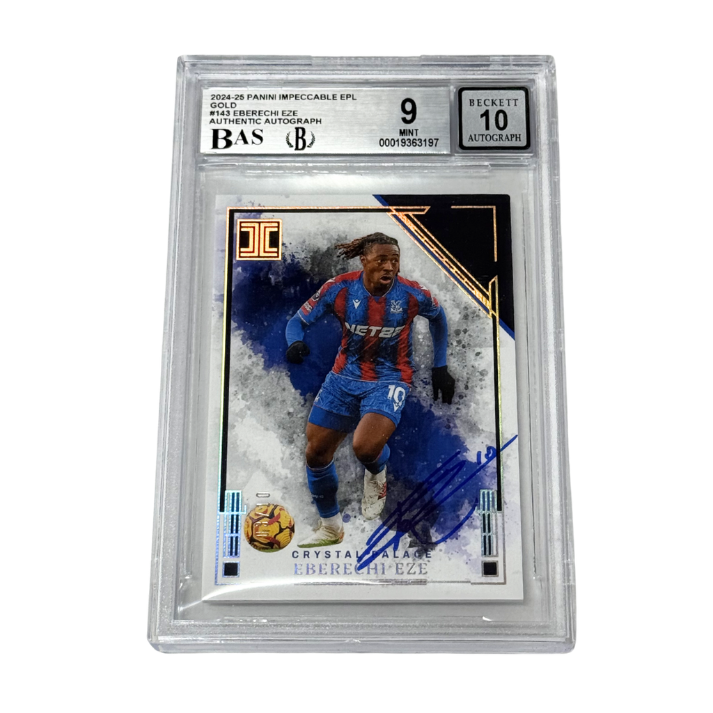 Eberechi Eze Signed 2024-25 Panini Impeccable EPL Gold /10 – BGS 9 AUTO 10