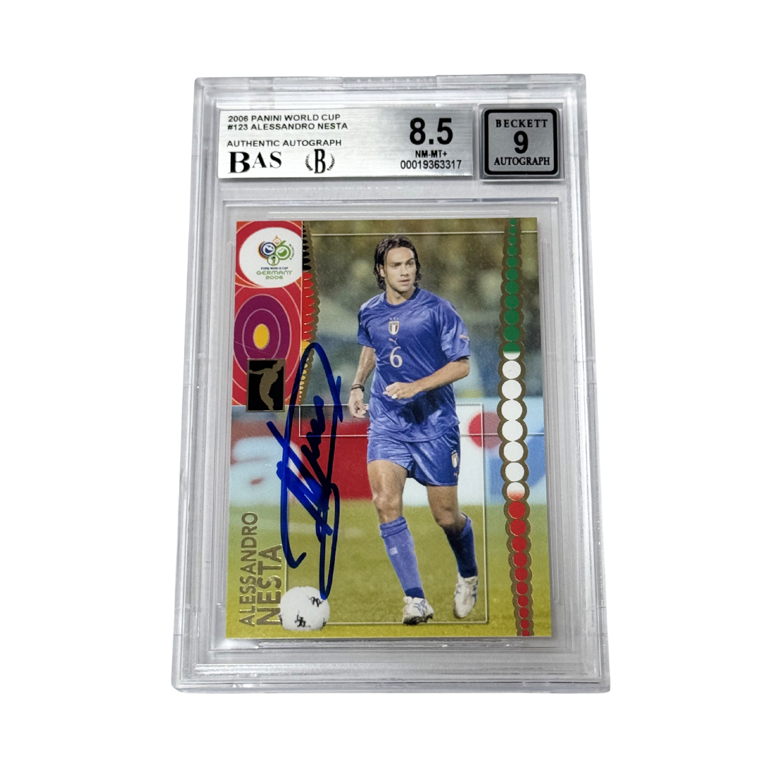 Alessandro Nesta Signed 2006 Panini World Cup Italy – BGS 8.5 AUTO 9