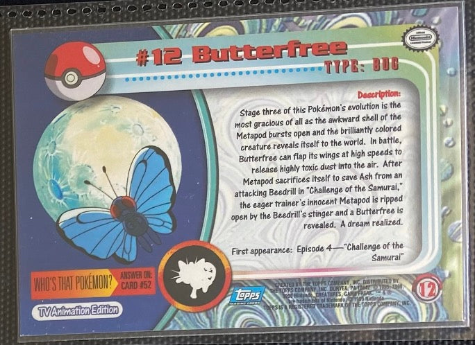 Butterfree (12) [Topps TV Animation Edition Series 1 (Second Print)]