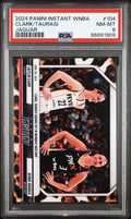 Graded 2024 Panini Instant WNBA Caitlin Clark/Diana Taurasi #104 Jaguar /10 Basketball Card PSA 8 Near Mint