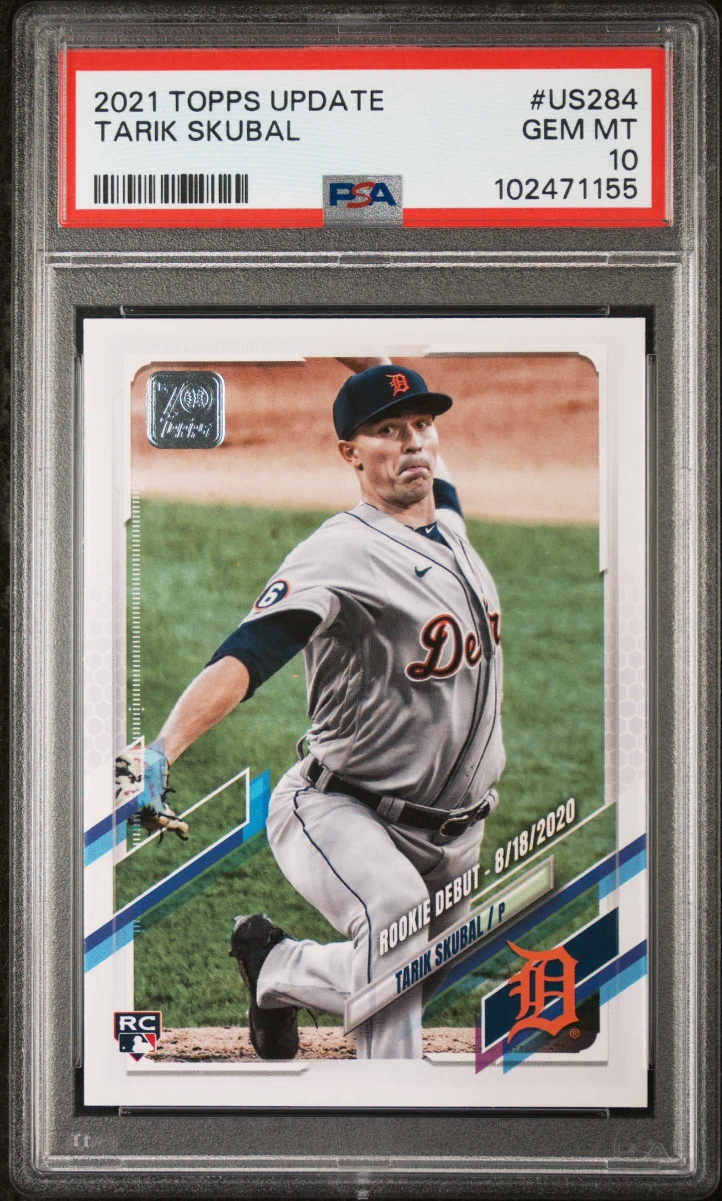 Graded 2021 Topps Update Tarik Skubal #US284 Rookie RC Baseball Card PSA 10 Gem Mint