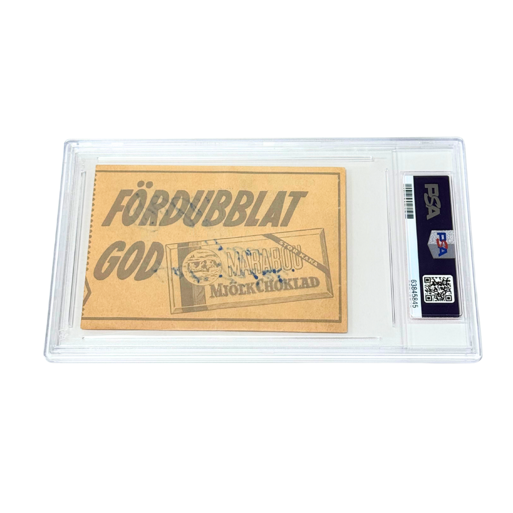 Pele Signed & Inscribed 1958 World Cup Hat Trick Ticket - PSA 2